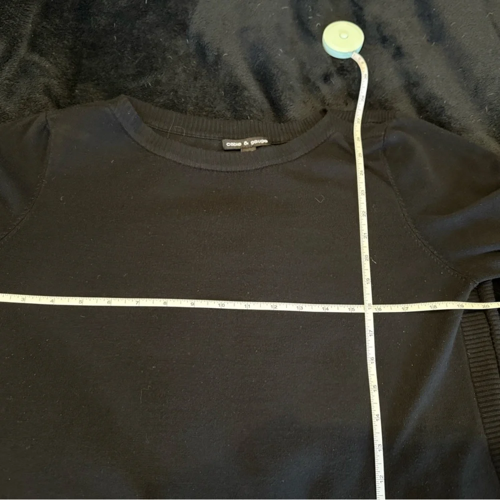 Cable & Gauge Women's Black Tunic Boat Neck Sweater. XL. - Picture 4 of 4